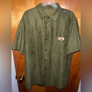 Green short sleeve button up
